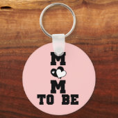 MOM to Be - Zwarte Tekst Sleutelhanger (Voorkant)