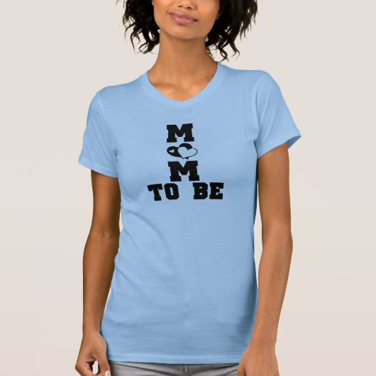 MOM to Be - Zwarte Tekst T-shirt (Voorkant)