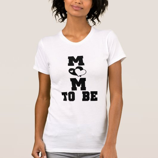 MOM to Be - Zwarte Tekst T-shirt (Voorkant)