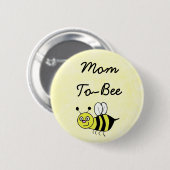 Mom-to-Bee Baby shower Mama Pin Ronde Button 5,7 Cm (Voorkant /achterkant)