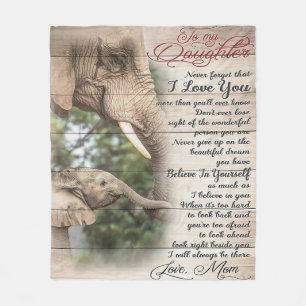 Mom To My Daughter Letter, Girl Birthday Gift Fleece Deken