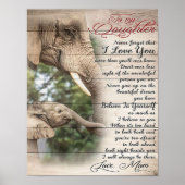 Mom To My Daughter Letter, Girl Birthday Gift Poster (Voorkant)