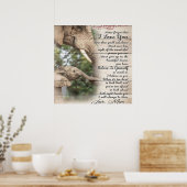 Mom To My Daughter Letter, Girl Birthday Gift Poster (Keuken)