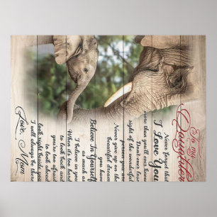 Mom To My Daughter Letter, Girl Birthday Gift Poster