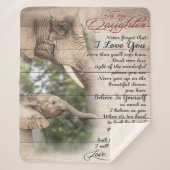 Mom To My Daughter Letter, Girl Birthday Gift Sherpa Deken (Voorkant)