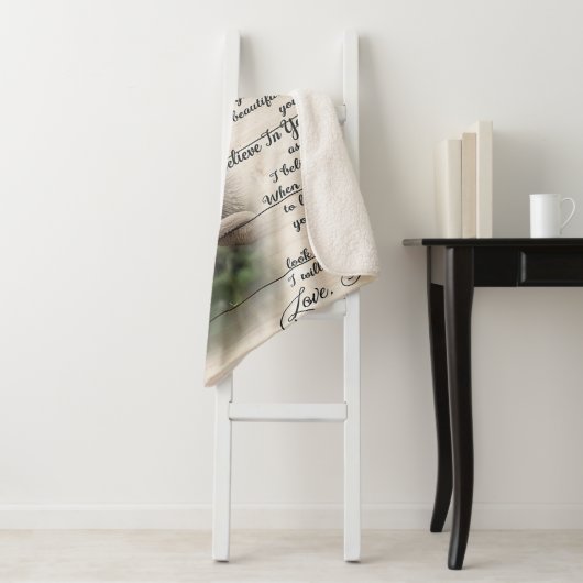 Mom To My Daughter Letter, Girl Birthday Gift Sherpa Deken (In situ)