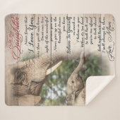 Mom To My Daughter Letter, Girl Birthday Gift Sherpa Deken (Voorkant (horizontaal))