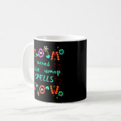 MOM TURNED UPSIDE DOWN SPELLS WOW moederdag gift Koffiemok (Voorkant links)