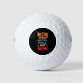 Mom Turned Upside Down Spells Wow! - Mother's day Golfballen (Voorkant)