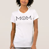 Mom Vastgesteld Hart Zwart Minimal T-shirt (Voorkant)