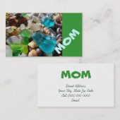 MOM Visitekaartjes Beach Seaglass Agates Contactkaartje (Voorkant / Achterkant)