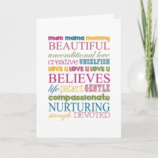 MOM, VRIEND, RELATIEF VOOR MOEDERDAG VOOR ALLE KAART (Voorkant)