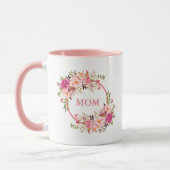 Mom Waterverf Floral Pink Mok (Links)
