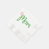 Mom White Coined Cocktail Papier servet (Hoek)