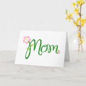 Mom White Groot Wenskaart Kaart (Gele Bloem)