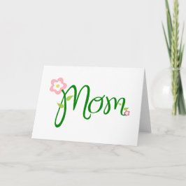 Mom White Groot Wenskaart Kaart