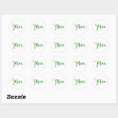 Mom White Ronde Sticker (Vel)