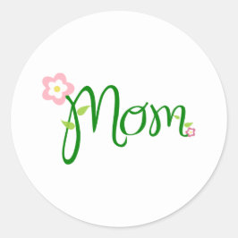 Mom White Ronde Sticker