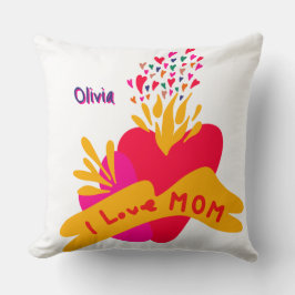 Mom with colorful hearts kussen