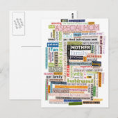 Mom Word Collage Briefkaart (Voorkant / Achterkant)