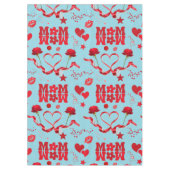 MOM/WOW: Een liefdesbrief in rood op blauw | Tafelkleed (Voorkant)