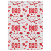 MOM/WOW: Een liefdesbrief in rood op grijs | Tafelkleed (Voorkant)