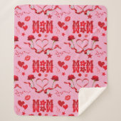 MOM/WOW: Een liefdesbrief in rood op roze | Sherpa Deken (Voorkant)