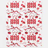 MOM/WOW: Een liefdesbrief in rood op wit | Fleece Deken (Voorkant)