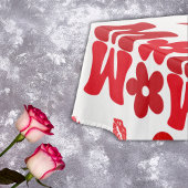 MOM/WOW: Een liefdesbrief in rood op wit | Tafelkleed