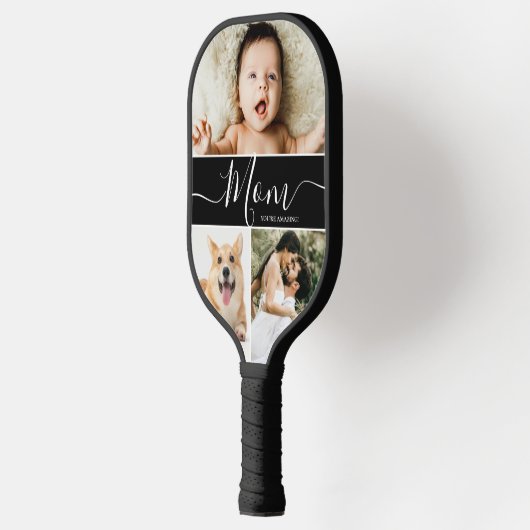 Mom You’re Amazing Custom Photo Collage gift Pickleball Paddle (Links)