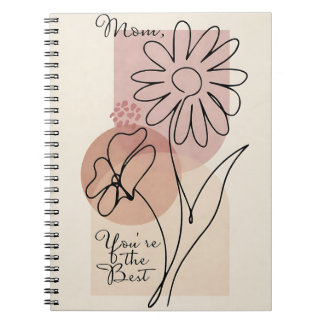 Mom, You’re the Best | Floral Line Notitieboek