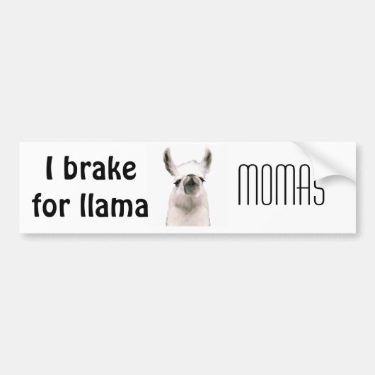 Moma Llama Bumpersticker (Voorkant)