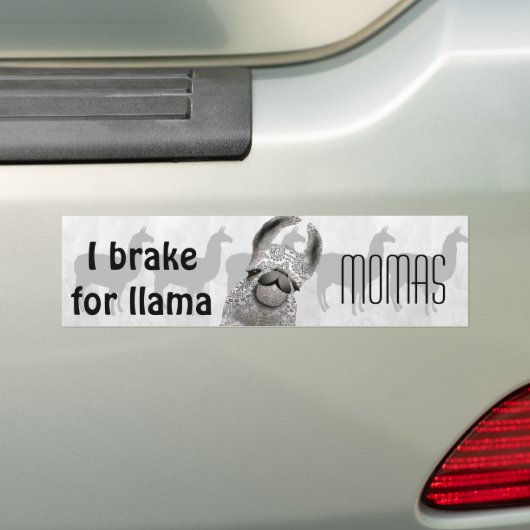 Moma Llama Menhdi Pattern Bumpersticker (Op auto)