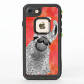 Moma Llama met White Llama Coral Waterverf (Achterkant)