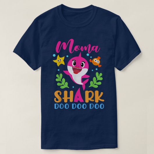 Moma SharkMoma Shark Lover Family Moederdag T-shirt (Design voorkant)