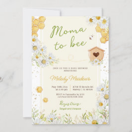 Moma tot honingbijen Wildflower Geel Baby shower Kaart