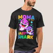 Moma van de Baby-vogelhaai Moma Shark Christm T-shirt (Voorkant)