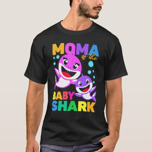 Moma van de Baby-vogelhaai Moma Shark Christm T-shirt (Voorkant)