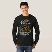 Moma van de Birthday prinses Birthday Party Moth T-shirt (Voorkant volledig)