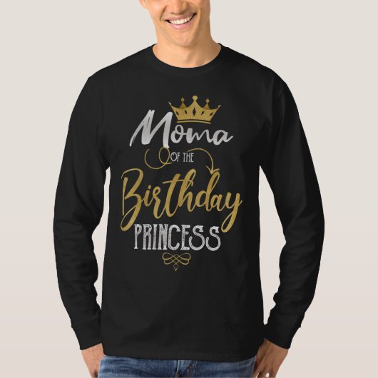 Moma van de Birthday prinses Birthday Party Moth T-shirt (Voorkant)
