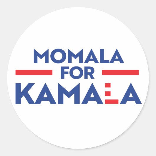 Momala voor Kamala Harris Ronde Sticker (Voorkant)