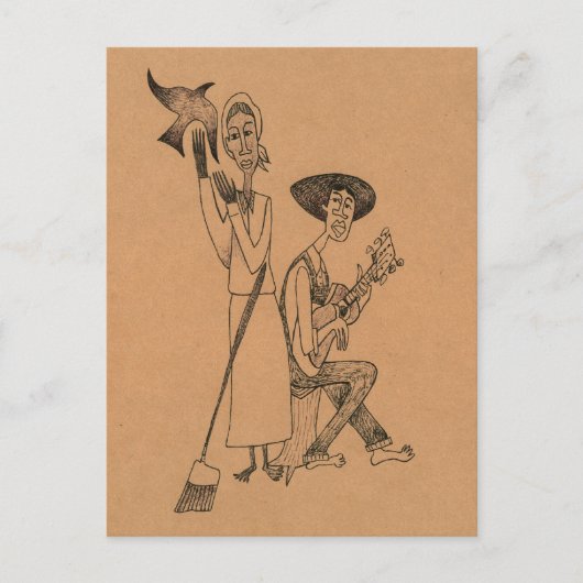 Moma's Black Crow Blues Briefkaart (Voorkant)