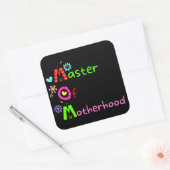MOMASTER VAN MOEDERHOOD grappig moederdag Vierkante Sticker (Envelop)