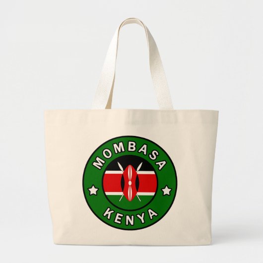 Mombasa Kenia Grote Tote Bag (Voorkant)