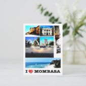 Mombasa - Kenia - I Love - Briefkaart (Staand voorkant)