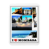 Mombasa - Kenia - I Love - Magneet (Verticaal)
