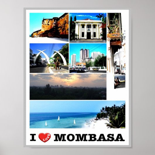 Mombasa - Kenia - I Love - Poster (Voorkant)