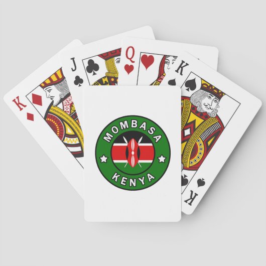 Mombasa Kenia Pokerkaarten (Achterkant)