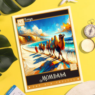 Mombasa, Kenia    schilderij Briefkaart