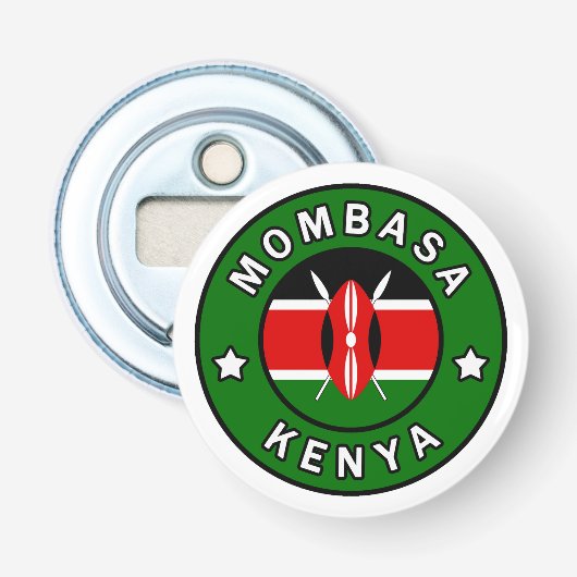 Mombasa Kenya Button Flesopener (Voorkant)